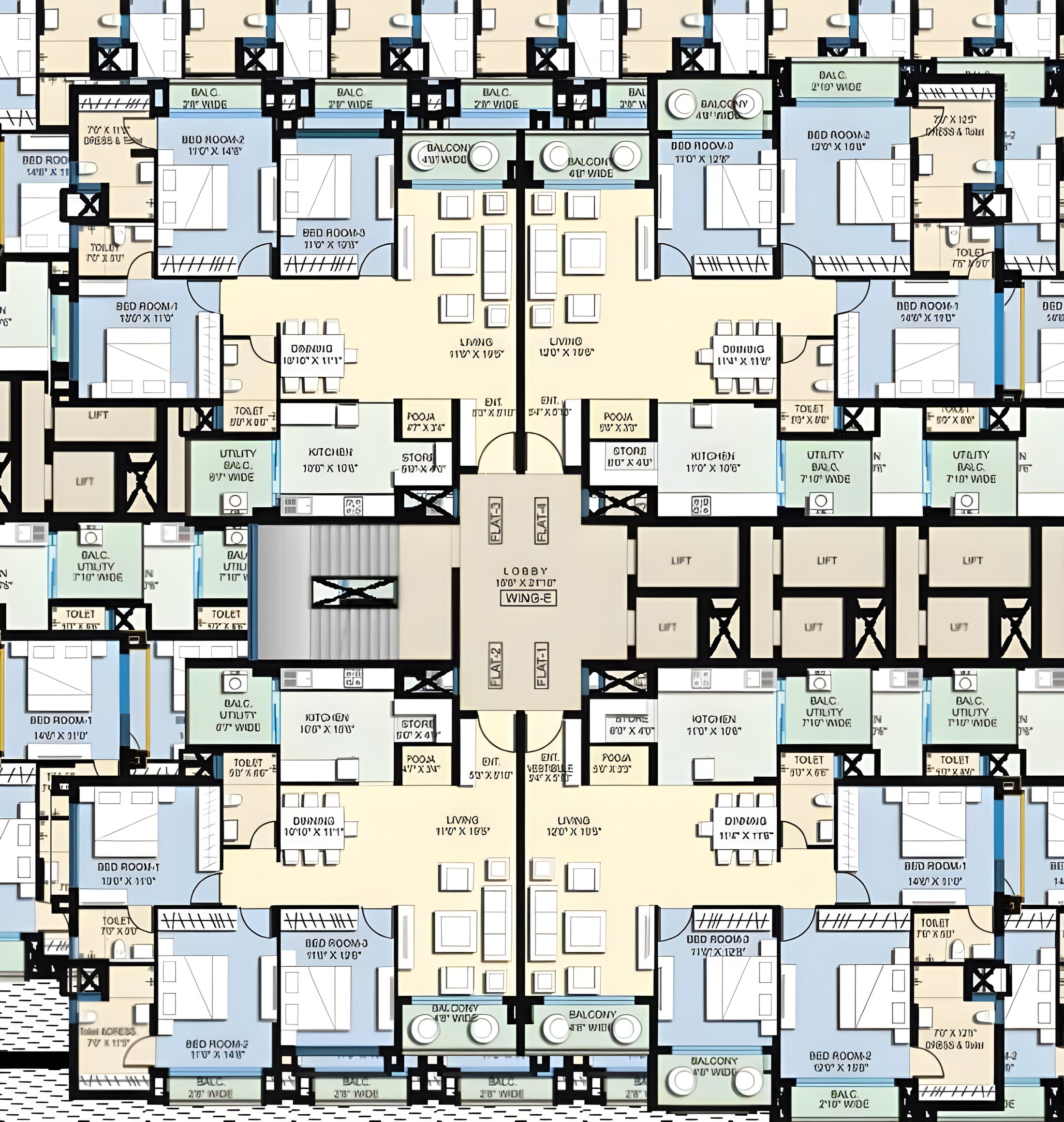 Miraya 3 BHK Large floor plan